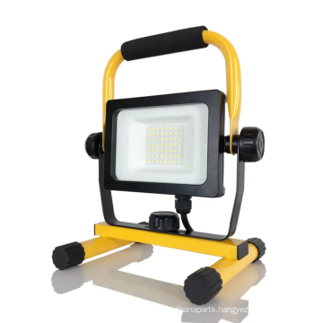 Outdoor portable folding electrodeless LED work light